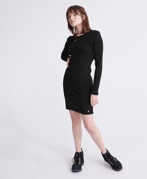 Superdry Daria Bodycon Női Ruhák Fekete | DLSGX2198